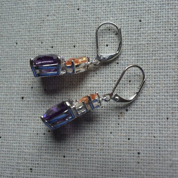 Natalia Collister for Avon Cubic Zirconia Silver Plate Earrings - Picture 6 of 7